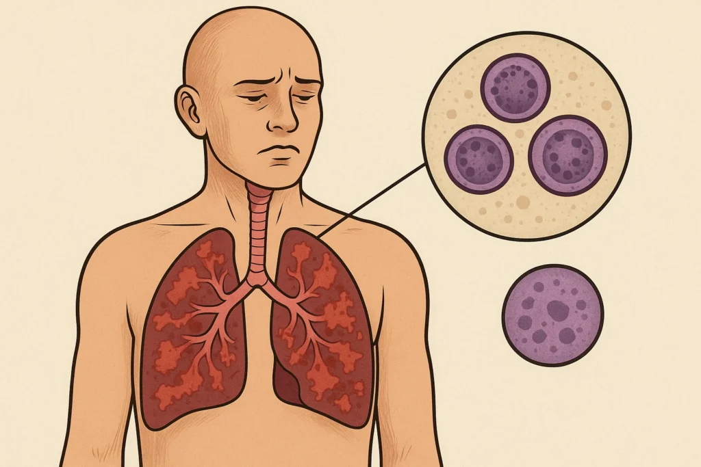 Imagem fictícia para representar o que é pneumocistose