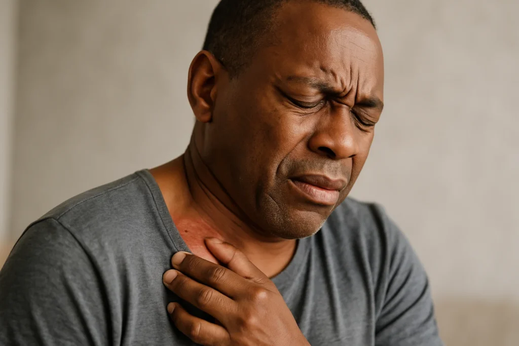 Imagem fictícia gerada por AI para representar a neuralgia pós-herpética